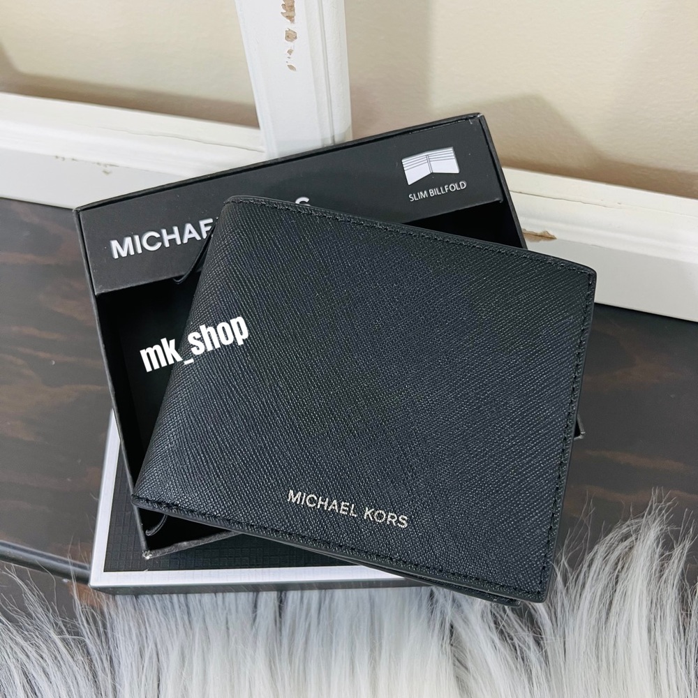 Michael Kors Andy Men’s Slim Billfold Wallet - Picture 3 of 14